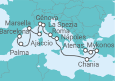 Itinerario del Crucero Desde Barcelona a Pireo (Atenas) - Princess Cruises