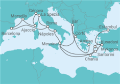 Itinerario del Crucero Lo Mejor del Mediterráneo - Princess Cruises