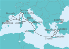 Itinerario del Crucero Lo Mejor del Mediterráneo - Princess Cruises