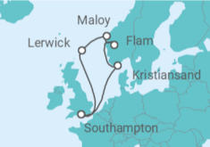 Itinerario del Crucero Fiordos Noruegos - Con vuelos - MSC Cruceros