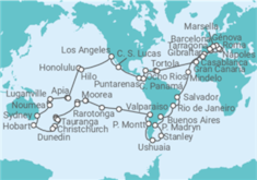 Itinerario del Crucero Vuelta al mundo 2027 - MSC Cruceros