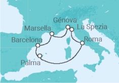 Itinerario del Crucero Perlas del Mediterráneo 2027 - MSC Cruceros