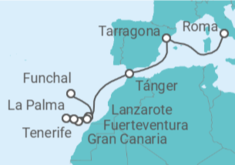Itinerario del Crucero Islas Canarias y Marruecos - MSC Cruceros