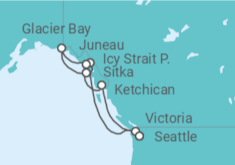 Itinerario del Crucero Alaska - Holland America Line