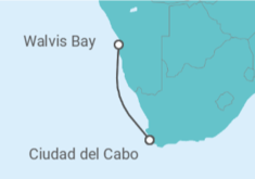Itinerario del Crucero Namibia - MSC Cruceros