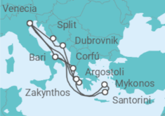Itinerario del Crucero Italia, Grecia y Croacia - Costa Cruceros