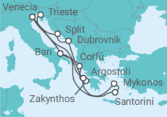 Itinerario del Crucero Desde Venecia a Trieste  - Costa Cruceros
