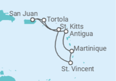 Itinerario del Crucero Caribe Sur - Royal Caribbean