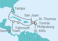 Itinerario del Crucero Jamaica y Puerto Rico - NCL Norwegian Cruise Line