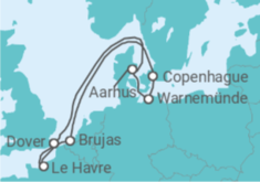 Itinerario del Crucero Francia, Bélgica, Dinamarca, Alemania - Carnival Cruise Line