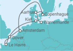 Itinerario del Crucero Francia, Alemania, Dinamarca, Holanda - Carnival Cruise Line