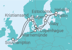 Itinerario del Crucero Noruega, Dinamarca y Suecia - Princess Cruises