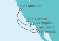 Itinerario del Crucero Costa clásica de California - Princess Cruises