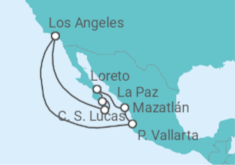 Itinerario del Crucero Península de Baja California y Mar de Cortés - Princess Cruises