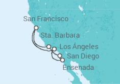 Itinerario del Crucero Costa del Pacífico - Princess Cruises