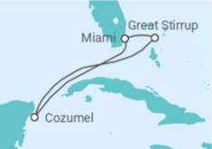 Itinerario del Crucero El Caribe: Great Stirrup Cay y Cozumel - NCL Norwegian Cruise Line
