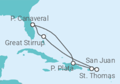 Itinerario del Crucero Islas Vírgenes - EEUU, Puerto Rico - NCL Norwegian Cruise Line
