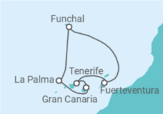 Itinerario del Crucero Islas Canarias - AIDA