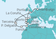 Itinerario del Crucero Portugal, Marruecos, España - AIDA