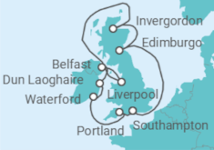 Itinerario del Crucero Reino Unido - NCL Norwegian Cruise Line