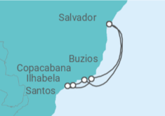 Itinerario del Crucero Brasil - MSC Cruceros
