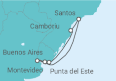 Itinerario del Crucero Uruguay, Argentina - MSC Cruceros