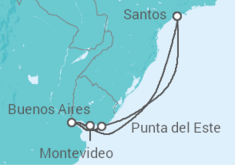 Itinerario del Crucero Uruguay, Argentina - MSC Cruceros