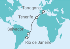 Itinerario del Crucero Desde Tarragona a Río de Janeiro - MSC Cruceros