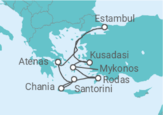 Itinerario del Crucero Delicias de Estambul y sueños de Santorini - Virgin Voyages