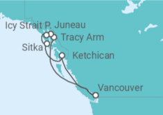 Itinerario del Crucero Pasaje Interior de Alaska - Royal Caribbean