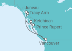 Itinerario del Crucero Pasaje Interior de Alaska - Royal Caribbean