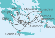 Itinerario del Crucero La historia de Creta y los mitos de Gythion - Silversea