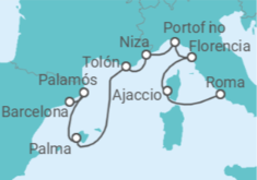Itinerario del Crucero Ciudades históricas de Europa - Silversea