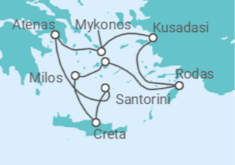 Itinerario del Crucero El reluciente regazo del Egeo - Silversea
