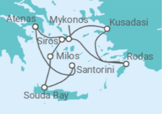 Itinerario del Crucero El encanto de las islas griegas - Silversea