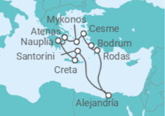 Itinerario del Crucero Las antiguas maravillas de Alejandría - Silversea