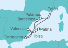 Itinerario del Crucero La tranquila belleza de Ibiza - Silversea
