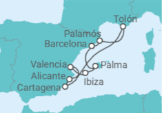 Itinerario del Crucero Colinas y pueblos de la Provenza - Silversea