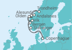 Itinerario del Crucero Noruega - Silversea