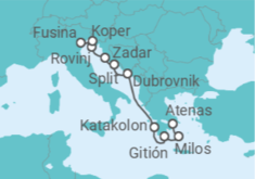 Itinerario del Crucero Antiguas islas de belleza romántica - Silversea