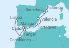 Itinerario del Crucero Adéntrate en en la intriga de Casablanca - Silversea