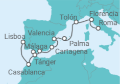 Itinerario del Crucero Influencias africanas y árabes - Silversea