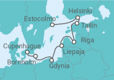 Itinerario del Crucero Centros culturales del Mar Báltico - Silversea
