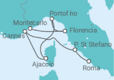 Itinerario del Crucero Sabores toscanos - Silversea