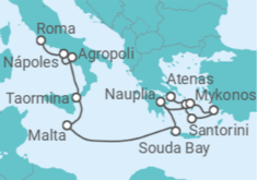 Itinerario del Crucero El antiguo Mediterráneo - Silversea