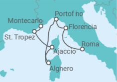 Itinerario del Crucero El espíritu dolce vita de Italia - Silversea