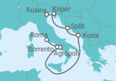 Itinerario del Crucero Gemas costeras del Adriático - Silversea