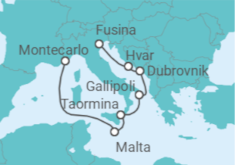 Itinerario del Crucero Las islas más elegantes del Mediterráneo - Silversea