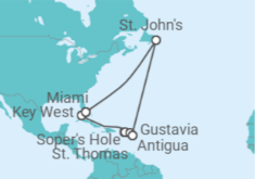Itinerario del Crucero Fin de año Caribeño - Silversea