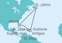 Itinerario del Crucero Islas icónicas del Caribe - Silversea
